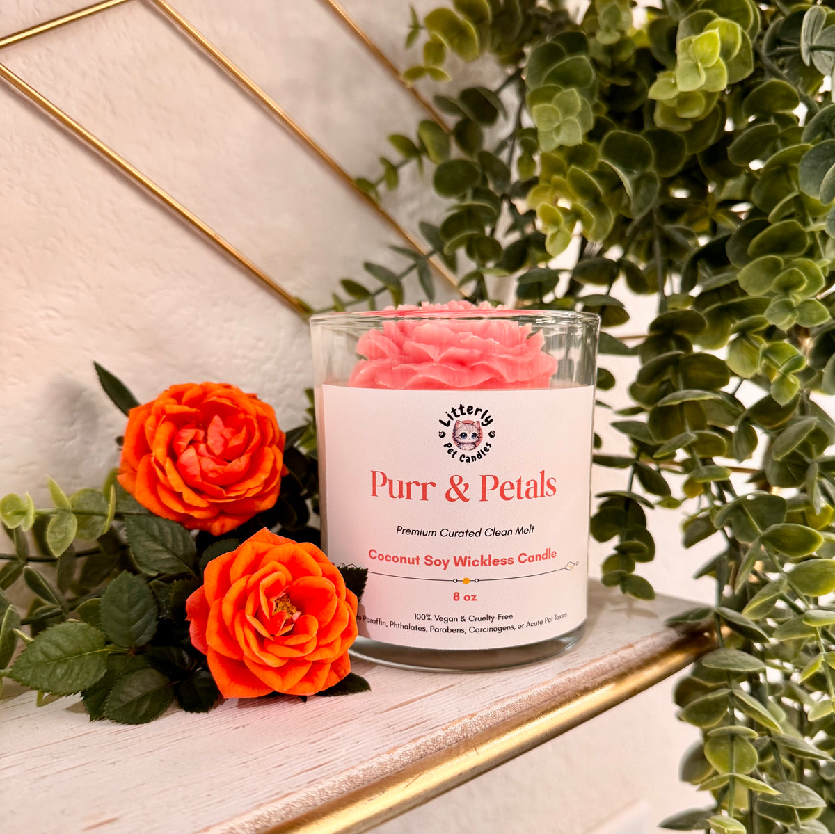 Purr & Petals Wickless Candle